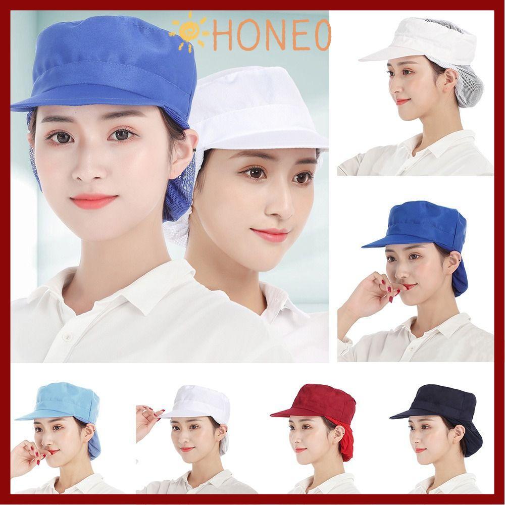 HONE หมวกทํางานตาข่ายกันฝุ่นระบายอากาศทําอาหารอุปกรณ์ร้านอาหารที่ถูกสุขอนามัย