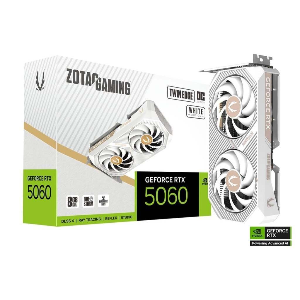 VGA ZOTAC GAMING GeForce RTX 5060 Twin Edge OC 8GB DDR7 White