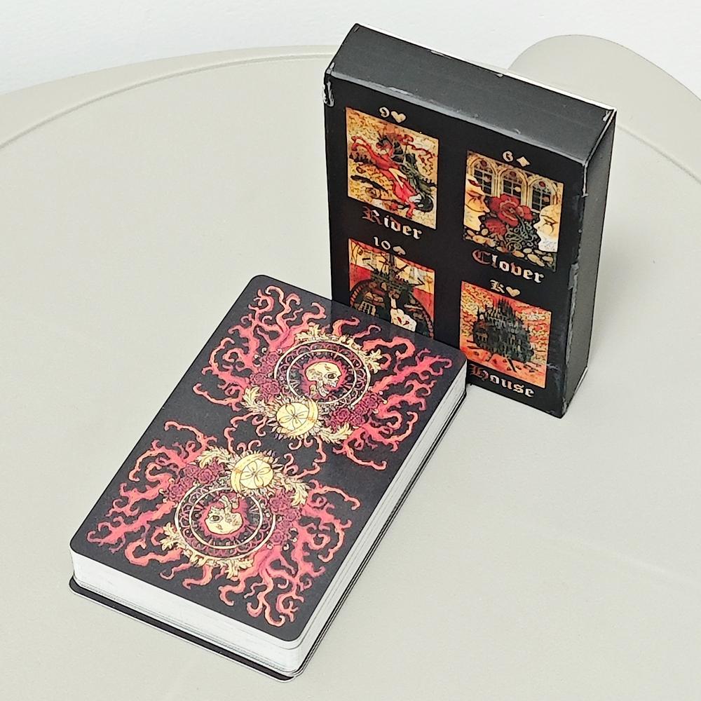 Dark Gothic Lenormand Deck 36 ชิ้น Lenormand การ์ด 9*6 ซม. รวม Romance และ Dark Elements