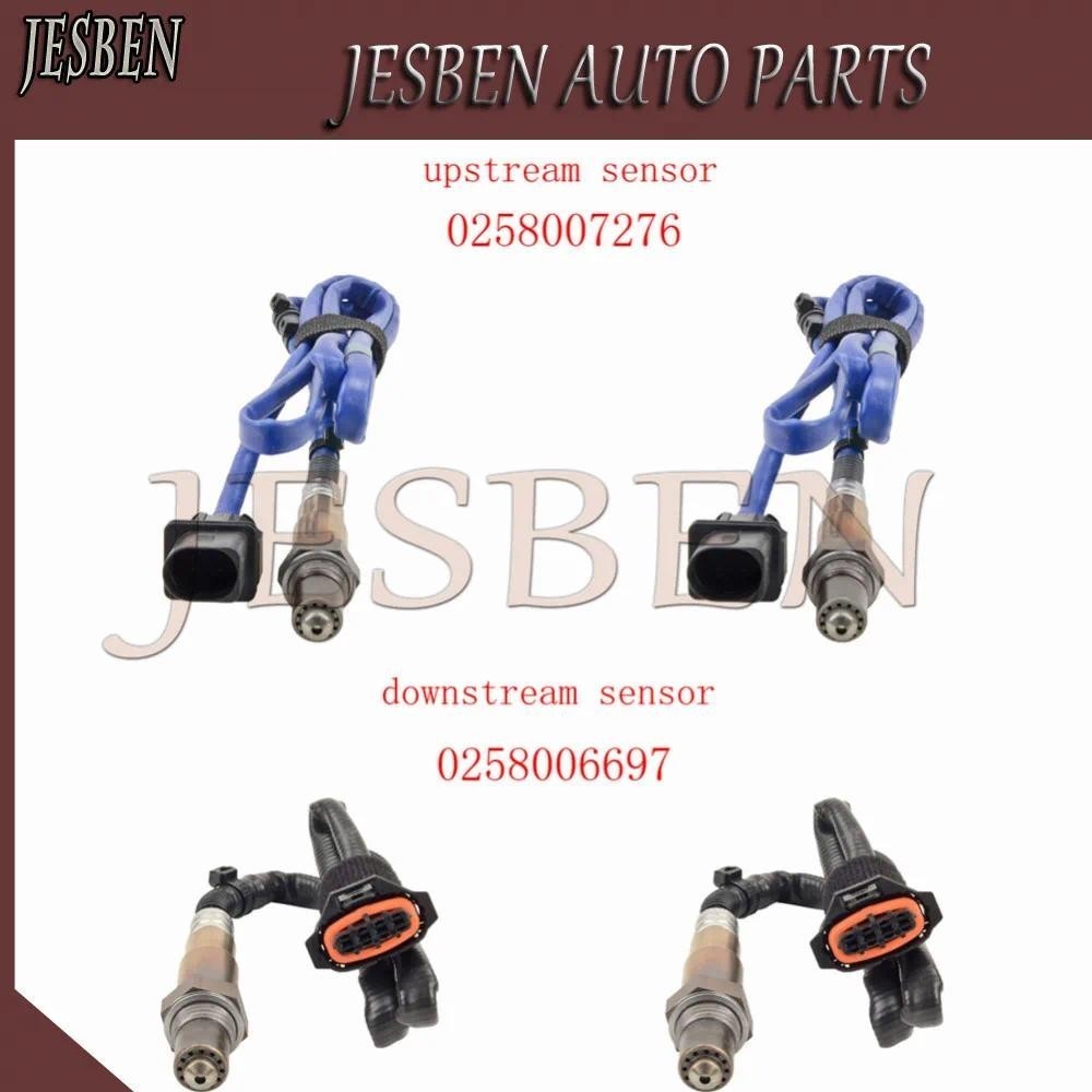 4 ชิ้น 0258007276 0258006697 ด้านหน้าด้านหลัง Lambda Probe O2 เซนเซอร์ออกซิเจน fit สําหรับ PORSCHE 9