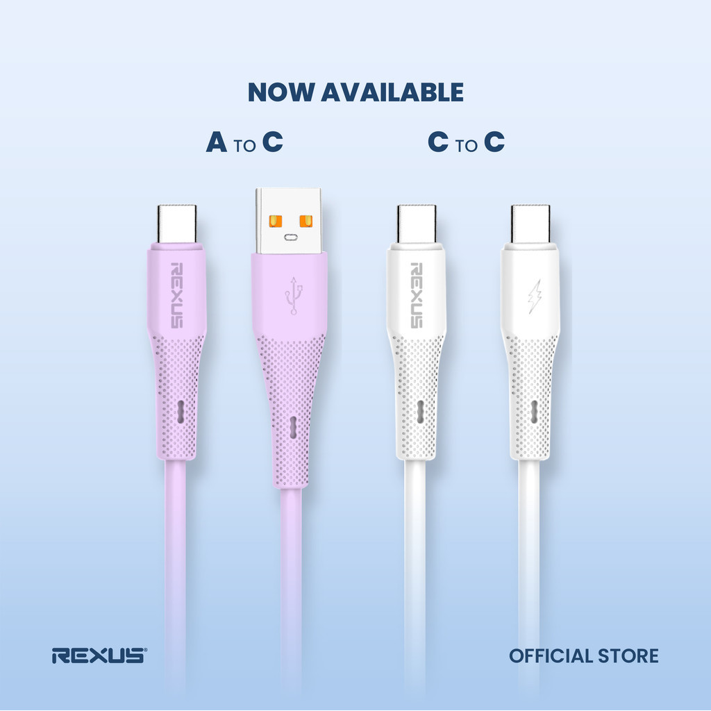 REXUS SILICA GEL CB-10 USB A ถึง Type-C / Type-C ถึง Type-C 65W 1M สายเคเบิลข้อมูล