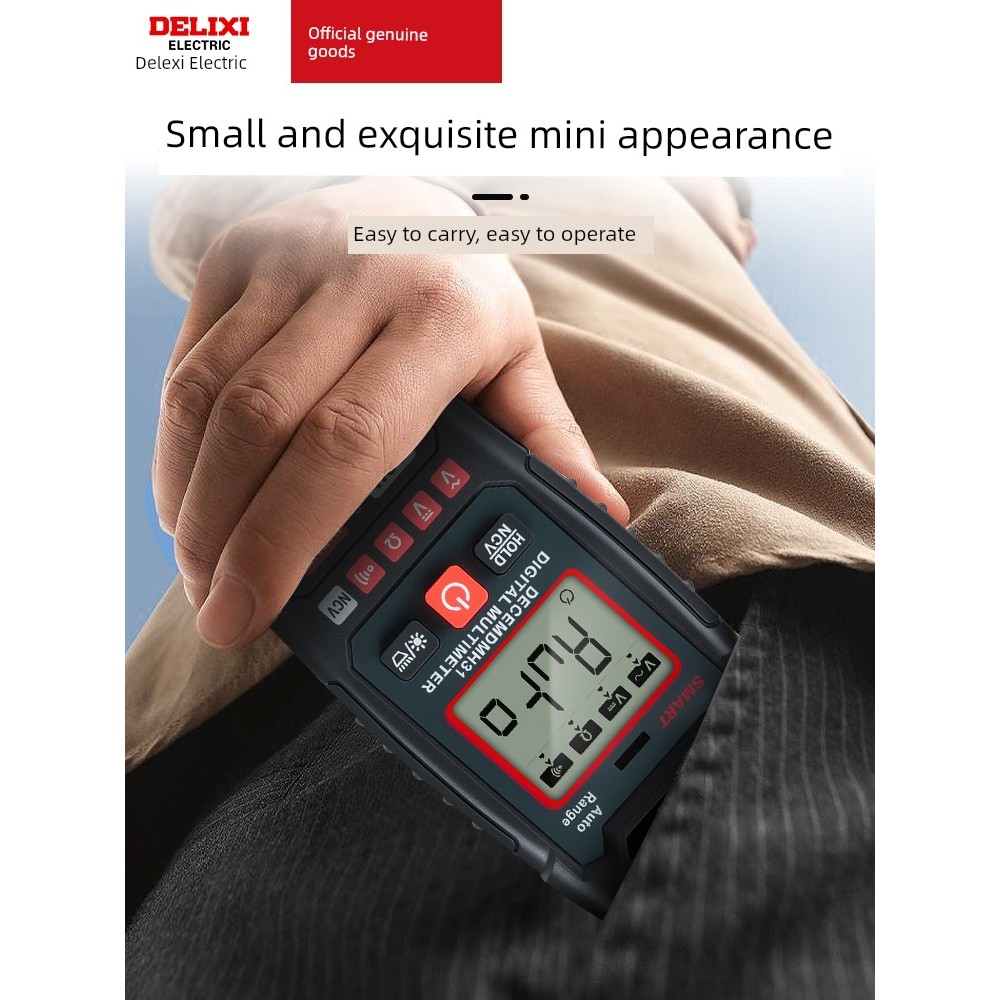 Delisi Mini Multimeter Multi-Function High-Precision Electrician Meter การวัด NCV อัจฉริยะ