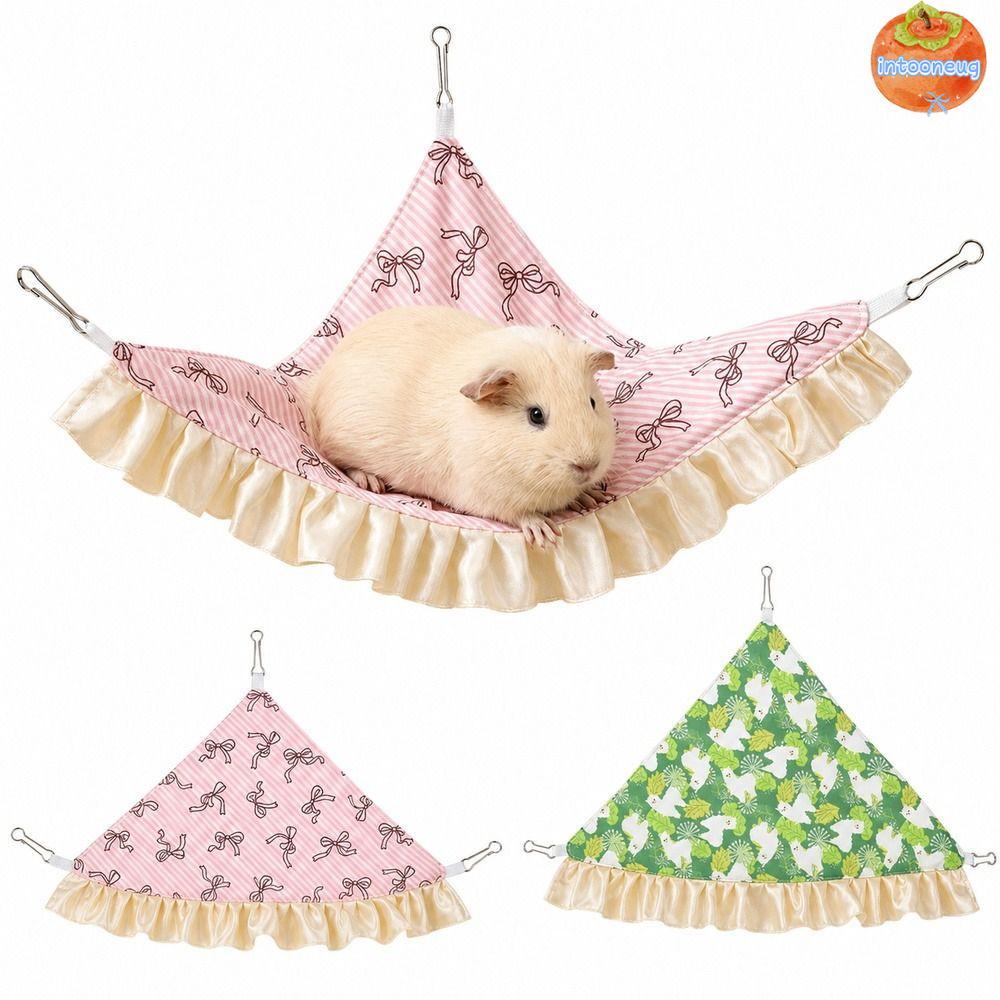 INTOO PET Hammock, Breathable Metal Small Pet Hammock, Hanging Compact Corner Hanging Guinea Pig สํา