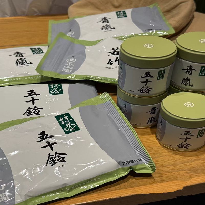 ญี่ปุ่น Maruku Koyama Garden Matcha Powder 100g Uji Baked Matcha Aoran Wakatsu Isuzu Drinking Tea F