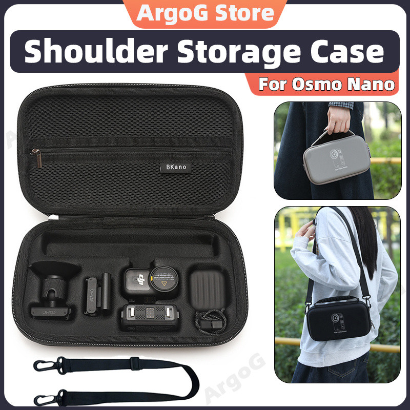 ArgoG กระเป๋าถือสําหรับ DJI Osmo Nano Hard Shell อุปกรณ์เสริมกระเป๋าสะพายไหล่แบบพกพา