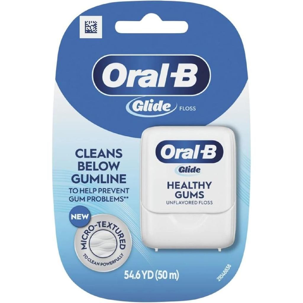 Oral-B Glide Healthy Gums, ไหมขัดฟันไร้กลิ่น 50M (แพ็คเกจ 6 ชิ้น) 86EM