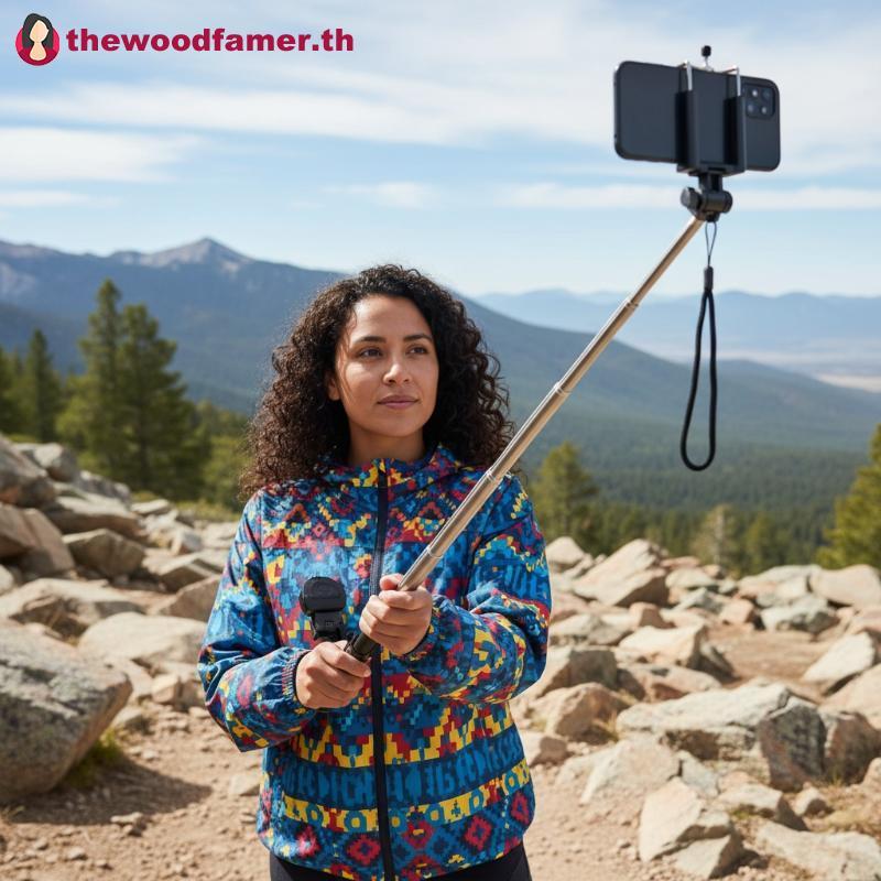Well TNW T26 Selfie Sti Mini ขยายโทรศัพท์ Grip ขาตั้งกล้องระยะไกล TH