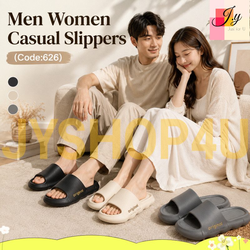 (JYSHOP4U) รองเท้าแตะลําลองผู้ชายและผู้หญิงในร่ม Selipar Lelaki Perempuan Kasut รองเท้าแตะสําหรับผู้