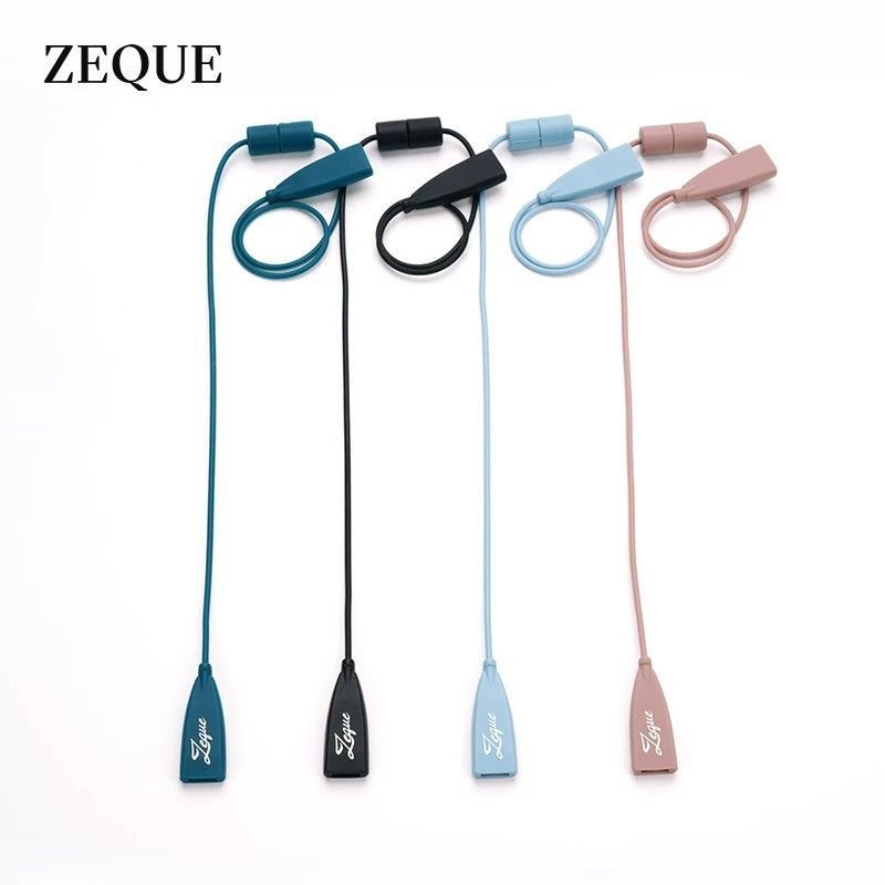 ญี่ปุ่นนําเข้า ZEQUE ยี่ห้อใหม่แว่นตาที่ว่างเปล่าหายไปเชือกยาวซิลิโคนหัวสายคล้องแว่นตาเชือกแฟชั่น Al