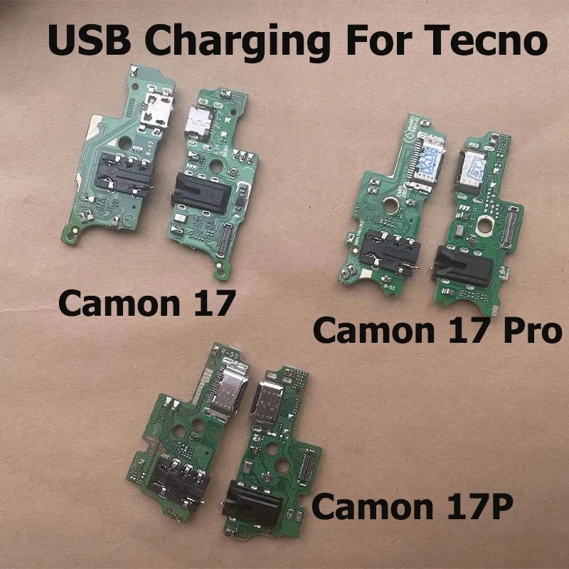 ชาร์จพอร์ต Flex สําหรับ Tecno Camon 17 Pro USB ชาร์จ Dock Connector Charger Board CG8 CG8h CG6 CG6j 
