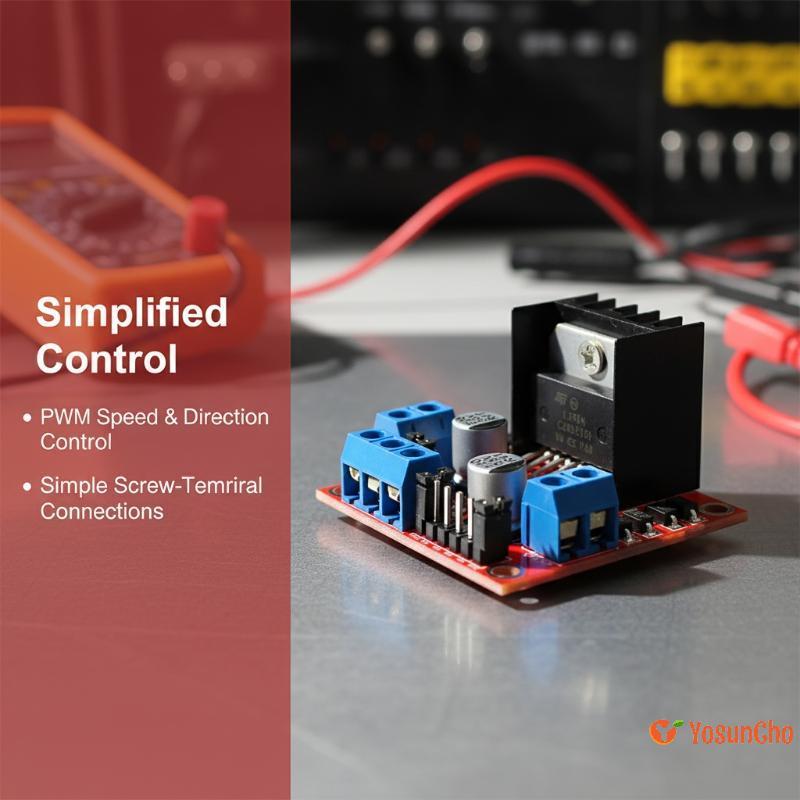 YosunCho] L298N บอร์ดขับมอเตอร์ DC & Stepper Motor Driver Module สําหรับหุ่นยนต์อัจฉริยะใหม่