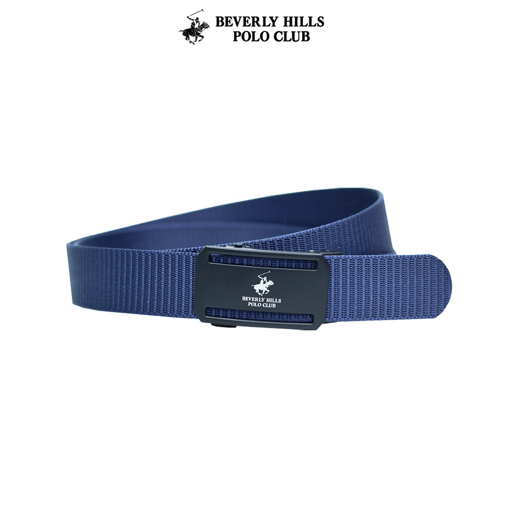 BEVERLY HILLS POLO CLUB เข็มขัดผู้ชาย / 35MM Automatic Buckle / Nylon / Black Navy Grey / BHB245N9