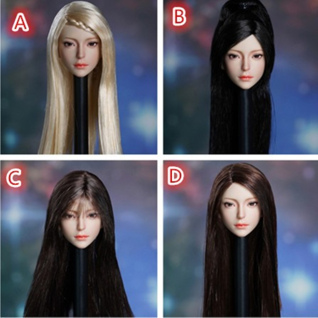 พร้อมส่ง SUPER DUCK 1/6 SDH030 Beauty Head Carving-ACBD โมเดลแกะสลักสี่หัว