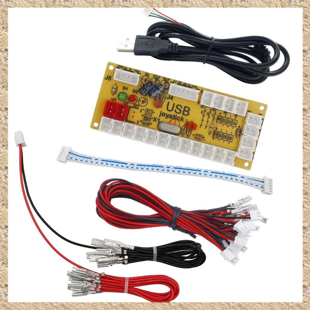 5V LED Zero Delay Board Game USB Encoder to PC สําหรับจอยสติ๊กควบคุมปุ่มกดสายเชื่อมต่อติดตั้งง่ายใช้