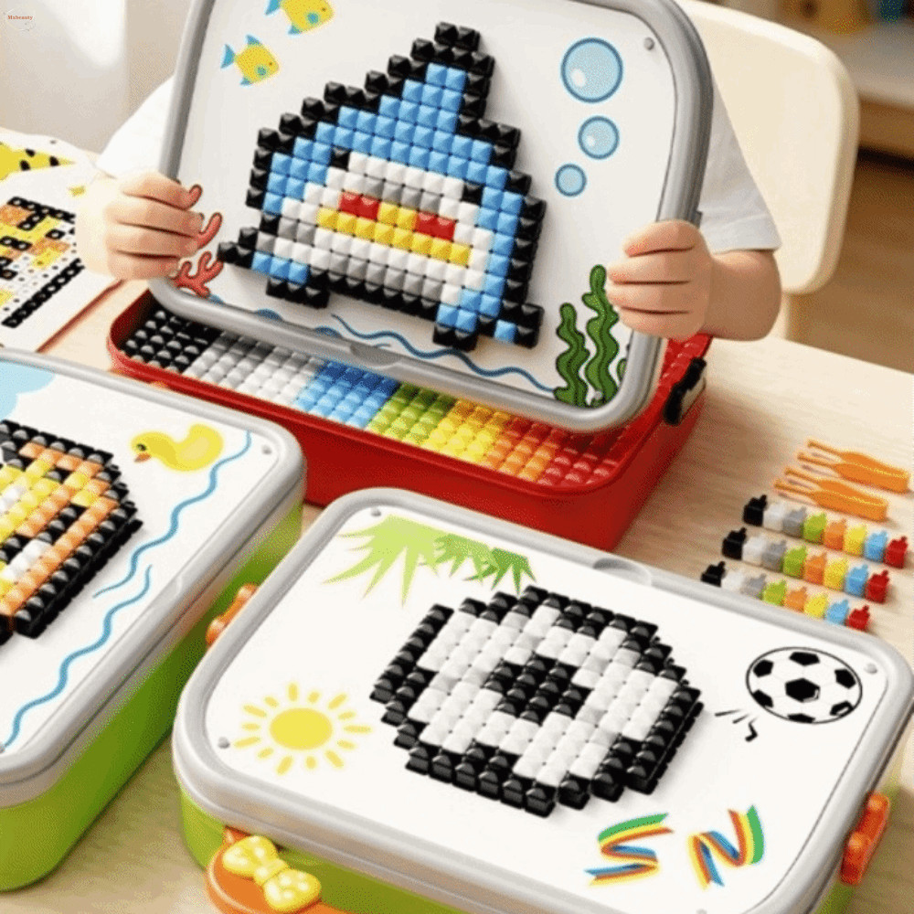 MXBEAUTY ของเล่นปริศนาเล็บเห็ด, การหลอกลวงสี Fine Motor 3D ปริศนาของเล่น, Montessori DIY Building Set ความเข้มข้นการฝึกอบรมทักษะสร้างสรรค์ Peg ปริศนาของเล่นเกมอัจฉริยะ