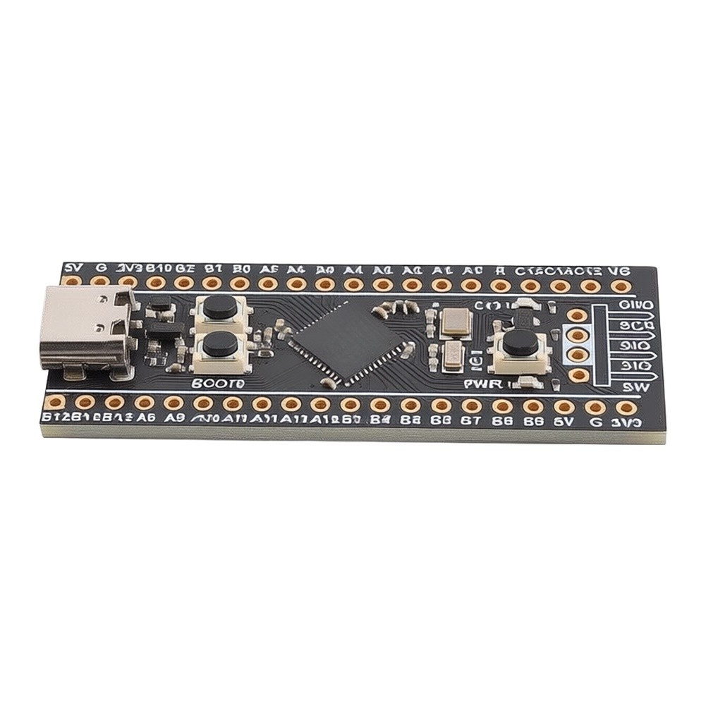 CH32F103C8T6 Compact Dev Board 65x32 มม.PCB สีดําสําหรับการพัฒนาระบบฝังตัว