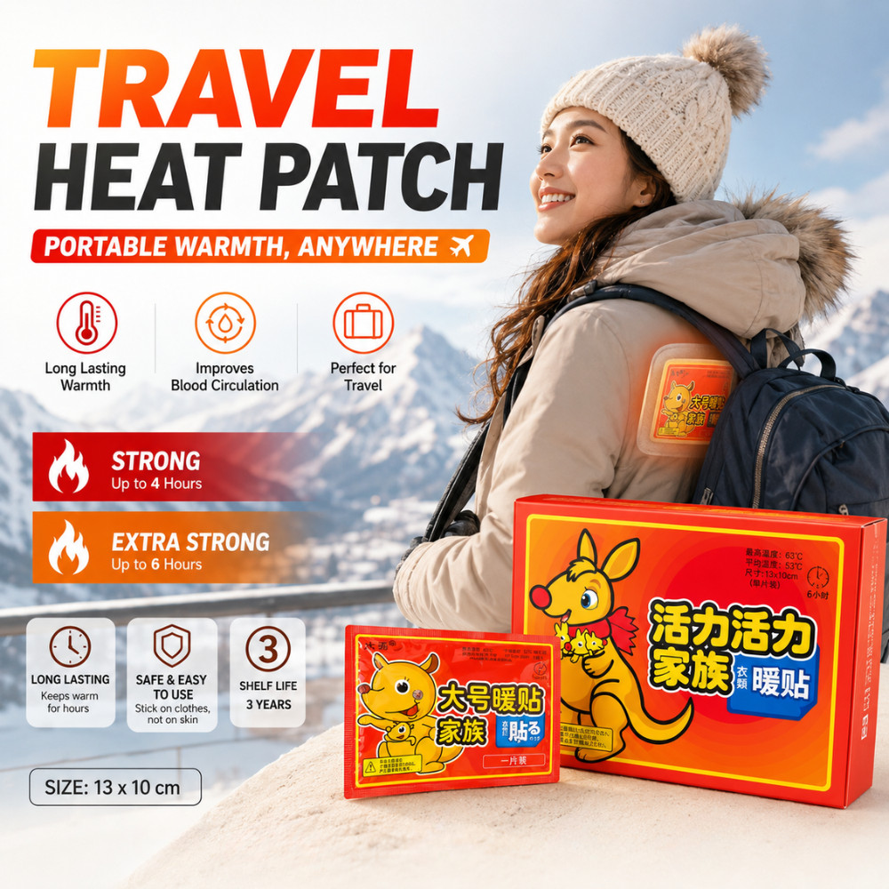 Travel Heat Pad Heatpad Travel Heat Pack Heat Patch Pelekat Panas Pad Pemanas Melancong 暖贴 热