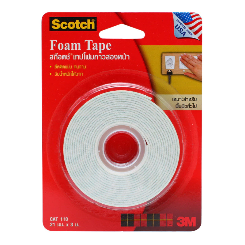 SCOTCH 3M เทปโฟม 110 ขนาด 21 มม. x 3 ม.