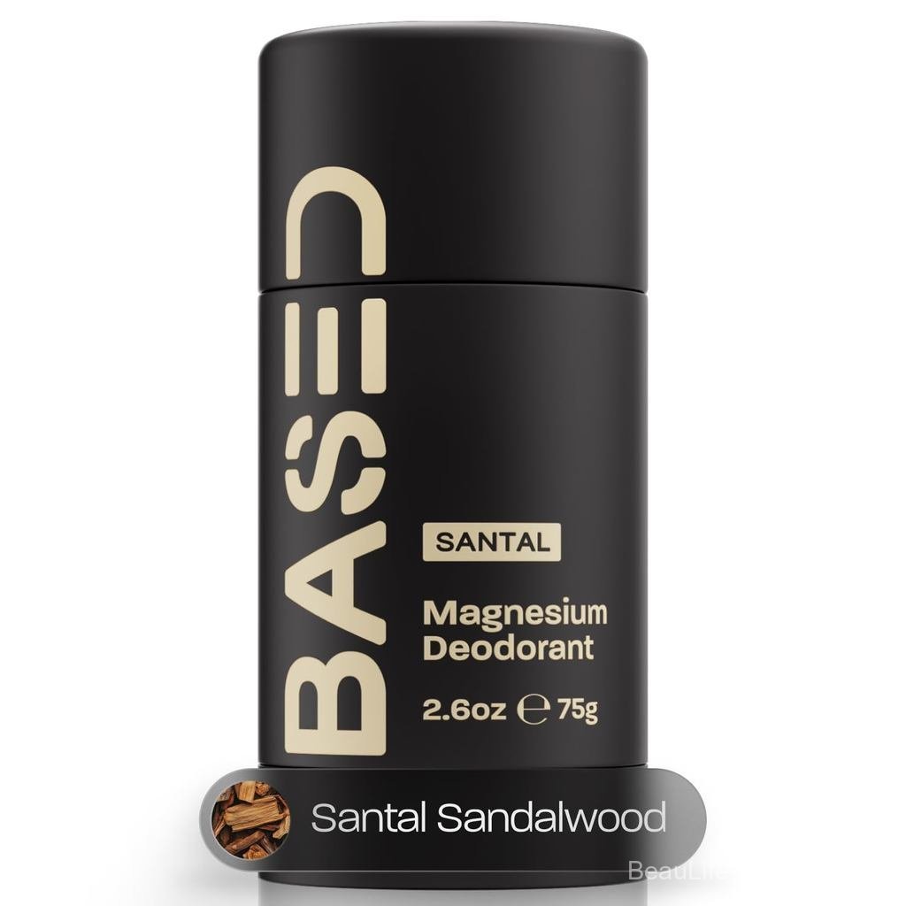 BASED Magnesium Deodorant ไม้เทียนหอมซานตัล สติ๊กระงับกลิ่นกาย สำหรับผู้ชาย สูตรแมกนีเซียม ไม่มีสารอันตราย ของแท้ พร้อมส