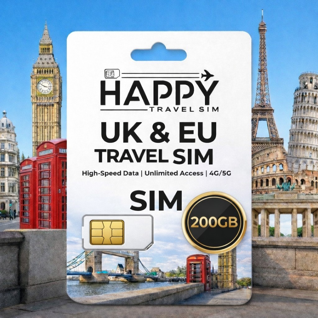 ซิมอังกฤษ UK เน็ตเยอะ 40GB/100GB/200GB/ไม่อั้น | เครือข่ายท้องถิ่น Three UK 5G | โทร & SMS ได้ | ยุโรป 41 ประเทศ