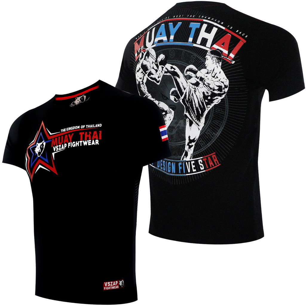 เสื้อมวยไทย ผ้าฝ้ายแท้ ออกแบบสำหรับการฝึกฝนและการแข่งขัน UFC พร้อมการออกแบบรอบคอที่สวมใส่ได้อย่างสะดวกสบาย