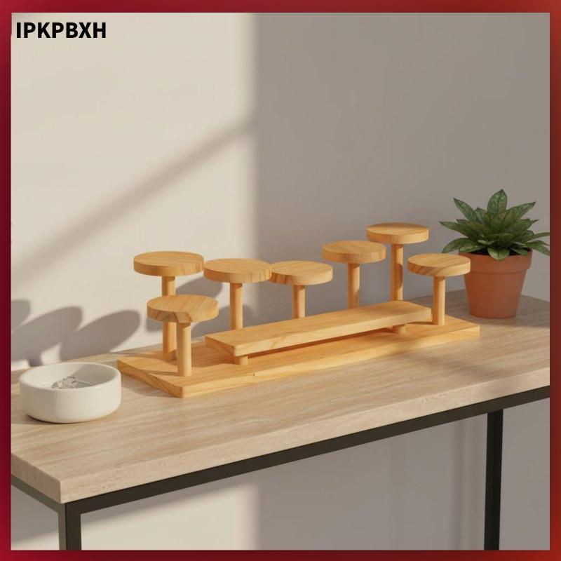 MagiDeal Tiered Wood Display Shelf Small Shelf Organizer Rack for Desk Accessories and Cute Home Dec