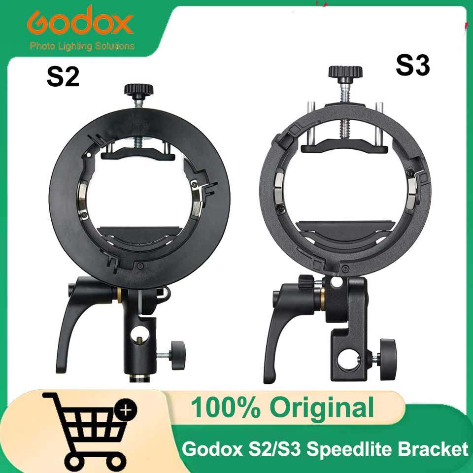 Godox S2/ S3 Bowens Mount S-Type Speedlite Bracket สําหรับ Godox V1/V860II TT350 TT685 Series/AD400P