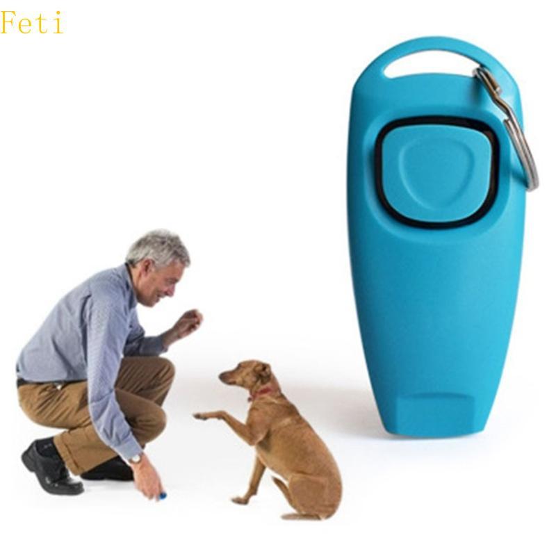 Feti Clicker Training สําหรับสุนัข Pet Training Clicker Whistle พร้อมพวงกุญแจ Dog Clicker