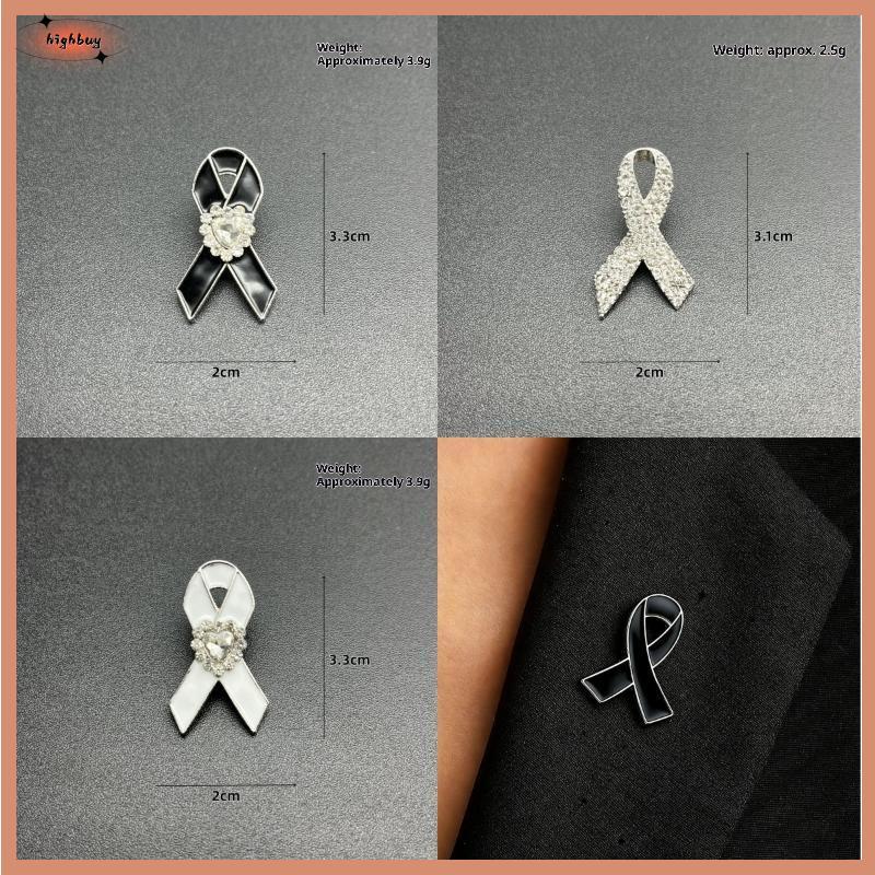 XBK ที่ไม่ซ้ํากันริบบิ้น Pin Badge เข็มกลัดงานศพ Memorial Pin เคลือบ Bla ริบบิ้น Badge Mourning Badg