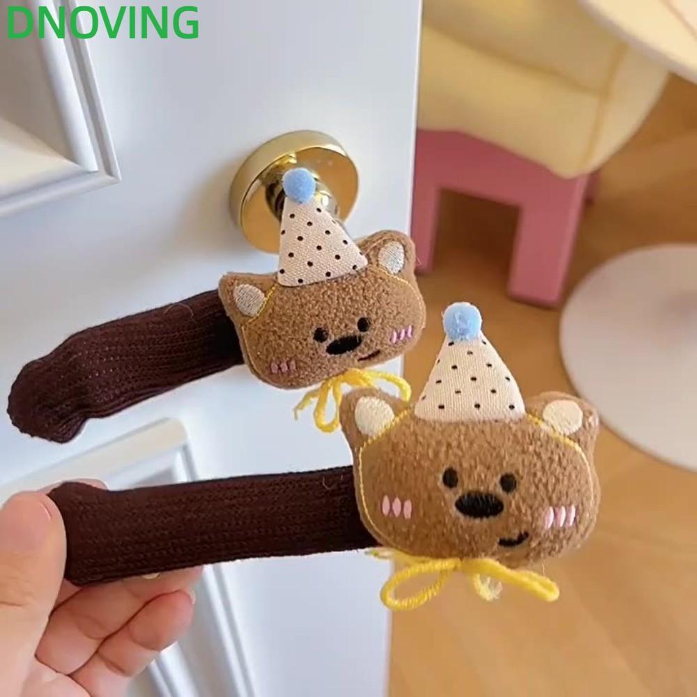 DNOVING Bear Door Knob Protector, EVA Scratch-proof Door Knob Cover, Cute Anti-Collision Anti-Static