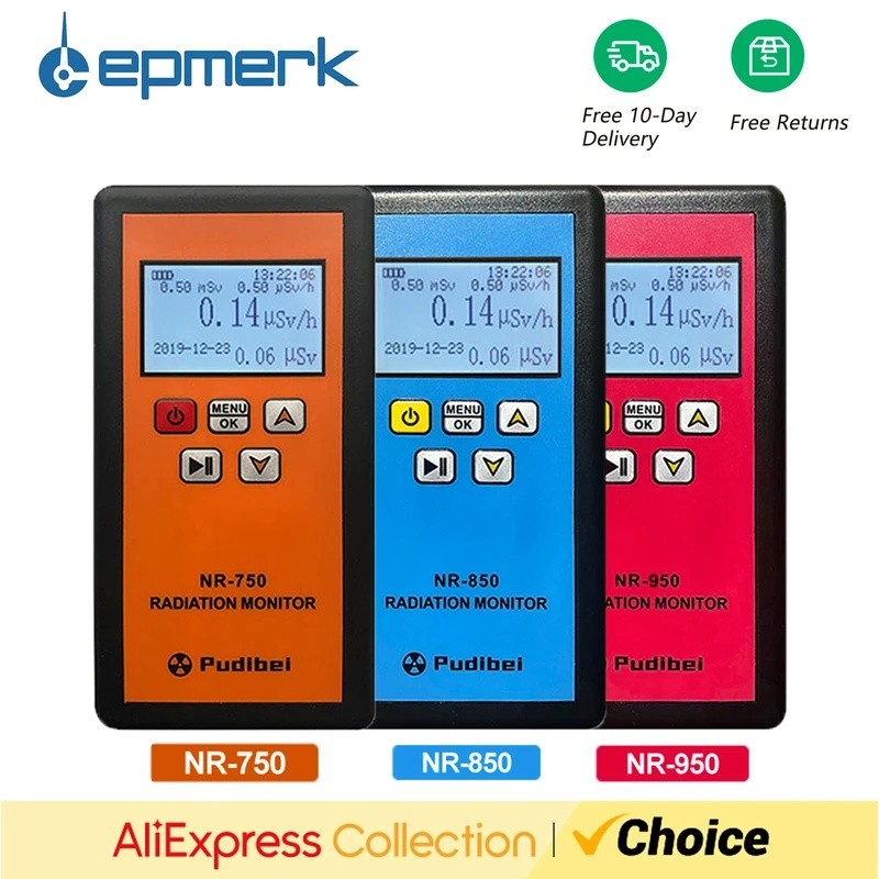 OP7Y NR-750/850/950 มือถือแบบพกพาเครื่องตรวจจับรังสีนิวเคลียร์จอแสดงผล LCD ในครัวเรือนเครื่องทดสอบกั