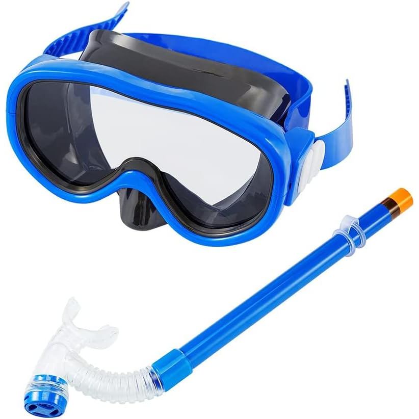 Kids Swimming Studying Anti-Fog Goggles ชุดดําน้ําตื้นหน้ากากดําน้ํา (สําหรับอายุ 4-10)