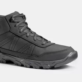 Decathlon Men’S Hiking Boots รองเท้าหุ้มข้อเดินป่าสำหรับผู้ชายรุ่น Nh100 - Black