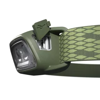 Decathlon Rechargeable Head Torch ไฟฉายคาดศีรษะแบบชาร์จได้ รุ่น Trek 100 Usb - 120 ลูเมน - Green