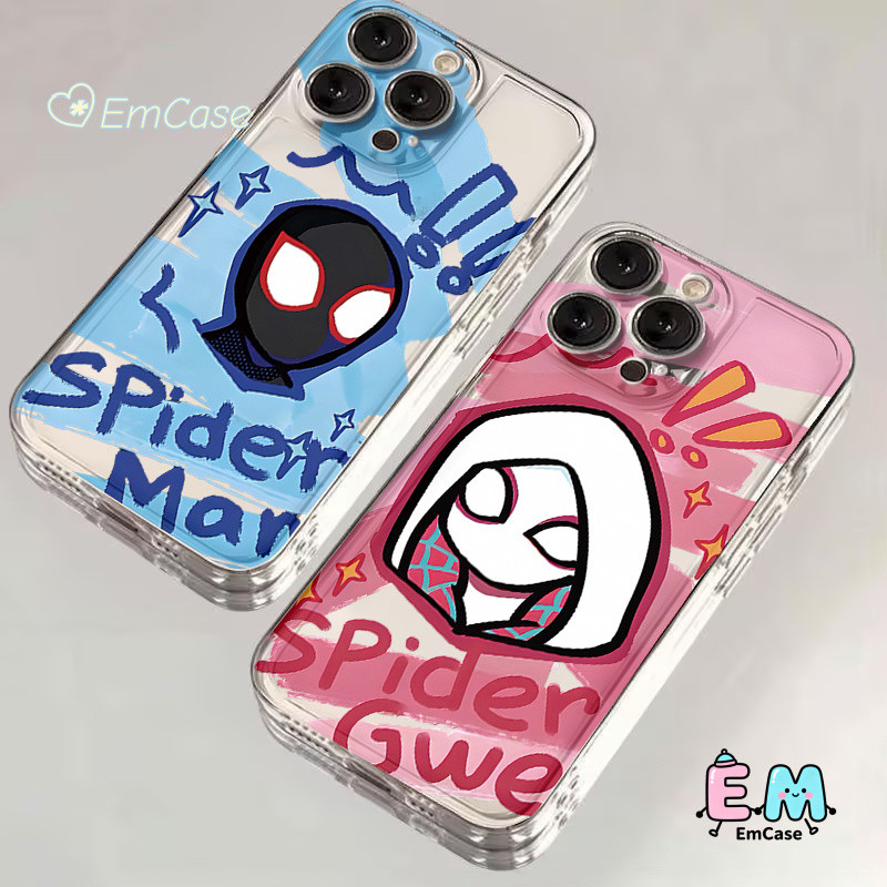 สําหรับ IPhone Doodle Miles Gwen Spiderman คู่ 13 17 12 16 11 14 15 Pro Max 8 7 Plus X XR XS Air SE