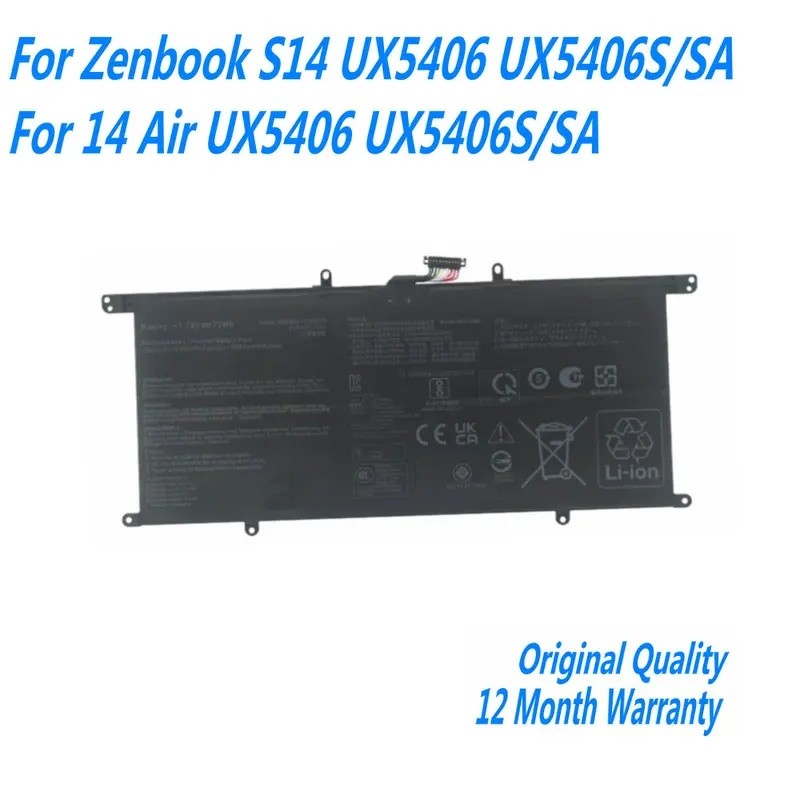 7.78V/72Wh 0​B200-04570100 C22N2312 แบตเตอรี่แล็ปท็อปสําหรับ Asus Zenbook S14 UX5406 UX5406S/SA ​/ 1
