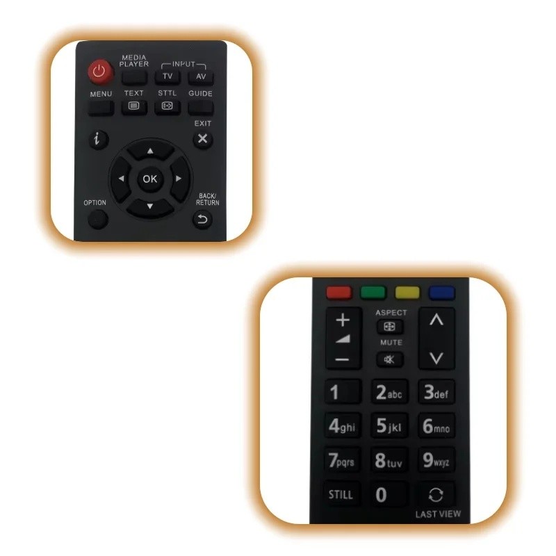 N2QAYB000816 รีโมทคอนโทรลสากลสําหรับทีวี Viera รุ่น TX-32A400B TX-32A400E TX-39AW404 TX-50AW404 TX-L