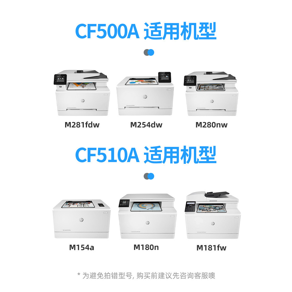 เหมาะสําหรับ HP m154a Toner M281fdw/fdn m180n hp202a 203 204a M181fw M254dw/dn เครื่องพิมพ์ CF510a C