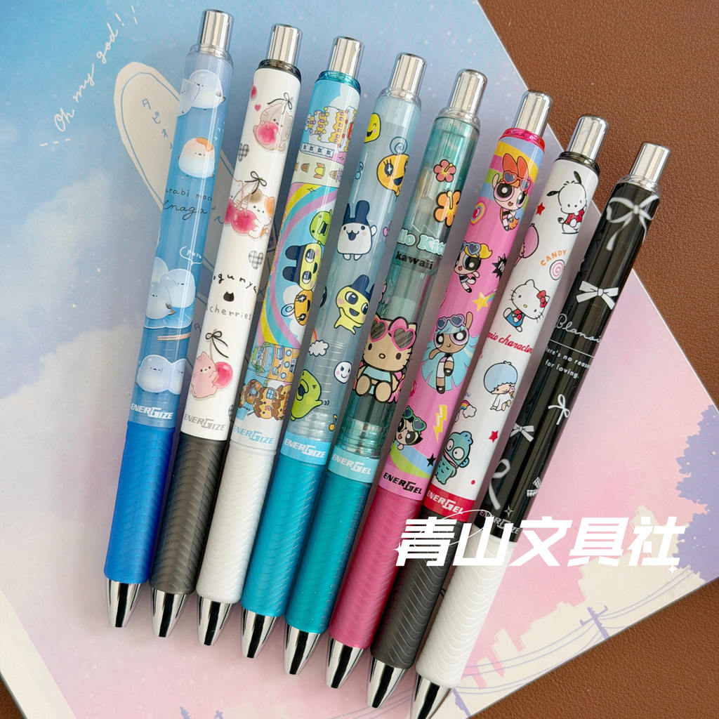 พร้อมส่ง Japan Paton ENERGEL Powerpuff Girls Tuo Mage kitty Limited Mechanical Pencil Gel Pen