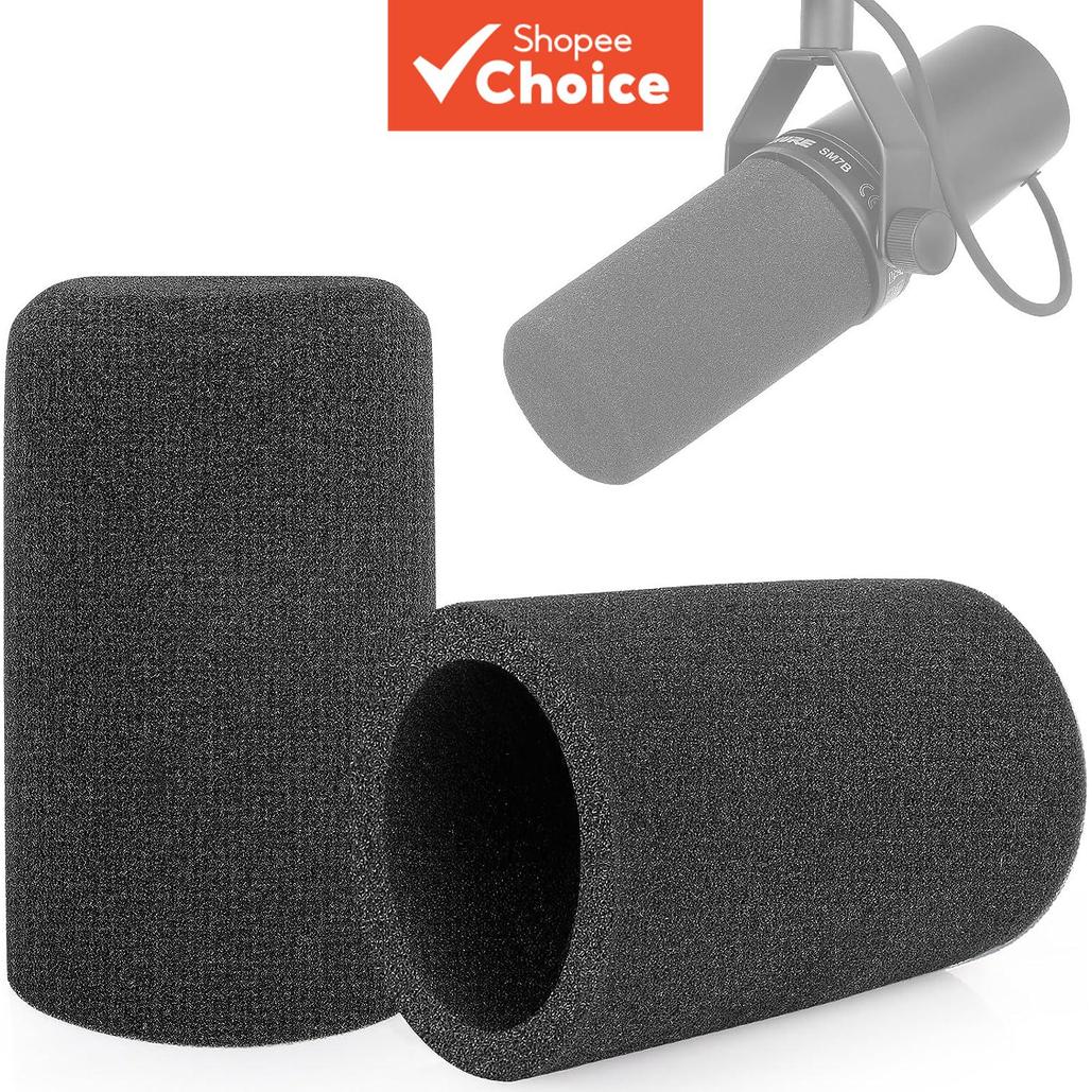 ฝาครอบโฟมกันลมสําหรับไมโครโฟน Shure SM7B, สีดํา, เข้ากันได้กับ Shure SM7B