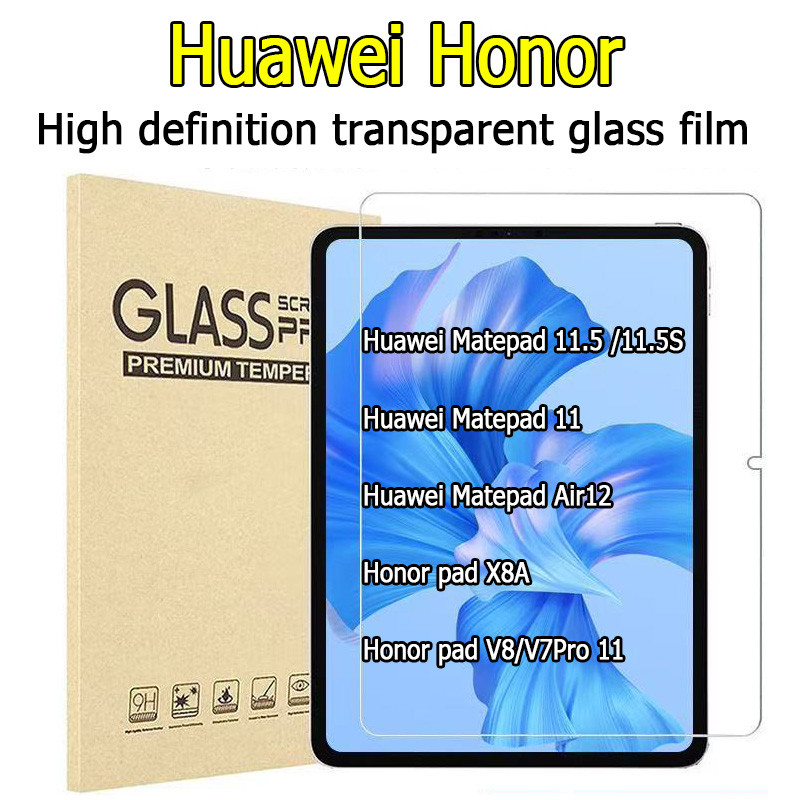 9H ฟิล์มกระจกนิรภัยเต็มจอ FOR HUAWEI Matepad mini8.8 11.5 /11.5S Pro12/pro12.6 SE 11/SE10.4 Honor pad 9/10 X8A X9A X7