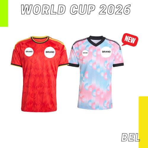 (ใหม่)Belgium_Home Away Kit World Cup 2026 Football Jersey Fan Player Issue Murah Kualiti Belgium 比利
