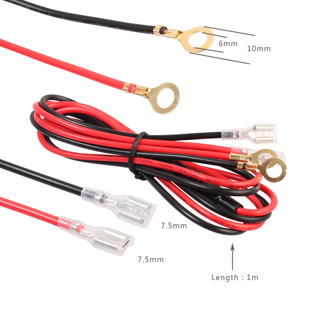 [Julia1.th] สายไฟไฟแช็ก 12V รถยนต์ 1 ม. 18AWG 10A สายไฟสําหรับงานหนัก