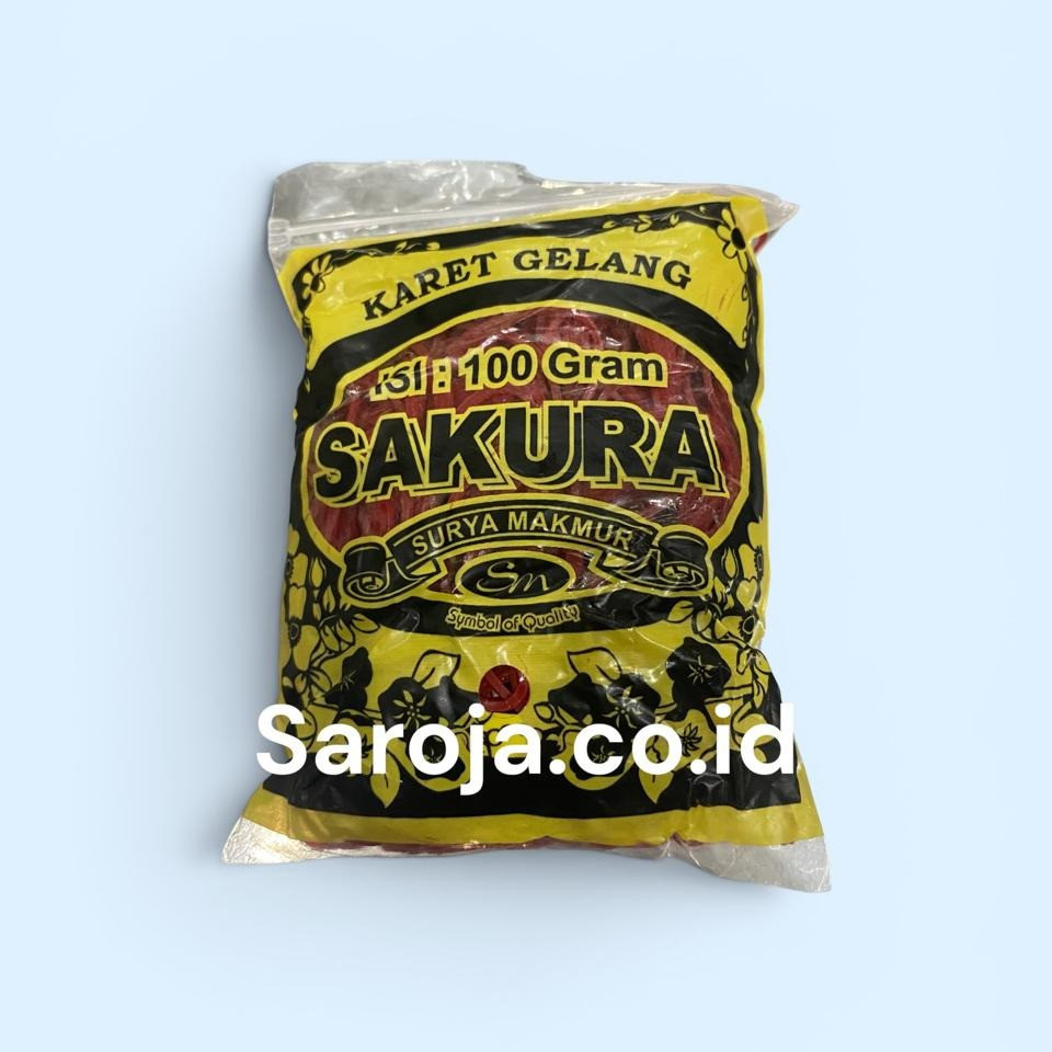 MERAH Anjali/Sakura Red Yellow Rubber Bands 100gr
