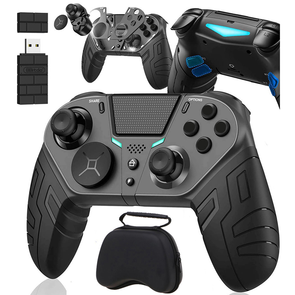 Controller สําหรับ PS4 PS3 Playstation PS 4 3 iPhone Android TV กล่องโทรศัพท์มือถือ PC คอมพิวเตอร์แท็บเล็ต Gamepad ควบคุมไร้สายบลูทูธสาย USB เกม Pad จอยสติ๊ก Gaming Trigger