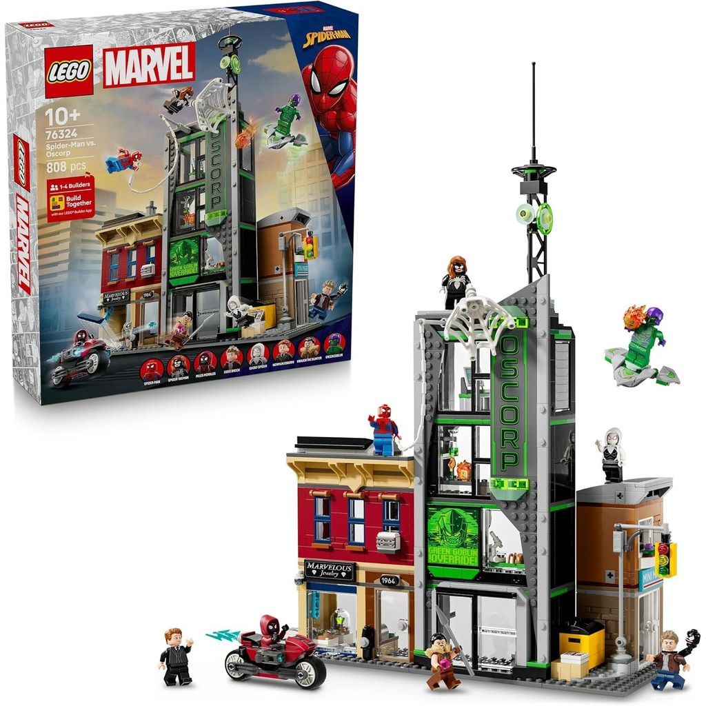 ของเล่น LEGO Marvel Spider-Man vs. Oscorp 76324 สำหรับเด็กชายและเด็กหญิง | ของเล่น, ของขวัญวันเกิด, 