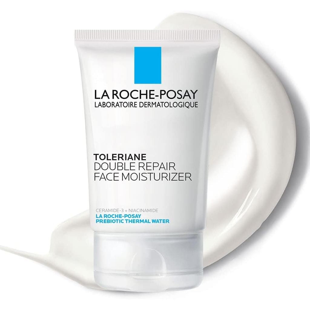 Toleriane Double Repair Face Moisturizer, Daily Moisturizer Face with Ceramide and Niacinamide for A