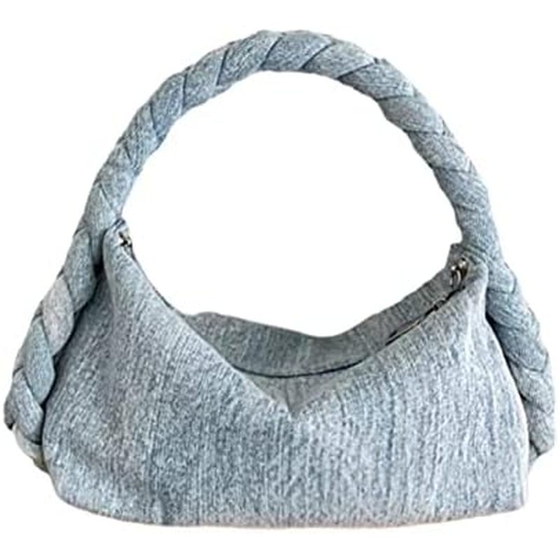 XPONNI Denim กระเป๋าสําหรับผู้หญิง Dumpling กระเป๋า Y2k Denim Grunge Tote กระเป๋า Y2k กระเป๋า Y2k คว
