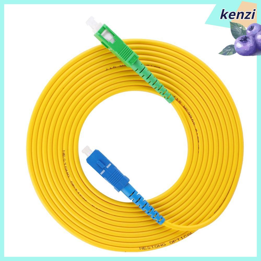 KENZI ไฟเบอร์ออปติคอลโหมดเดียว 20 ม. ความยาวไฟเบอร์จัมเปอร์, การเชื่อมต่อที่เชื่อถือได้ 3 มม. เส้นผ่