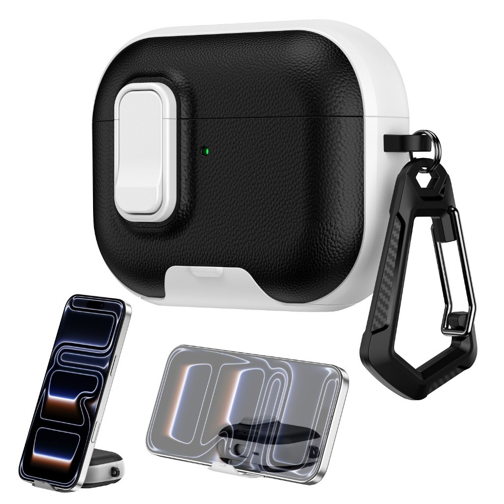  เคส แอร์พอด Pro 3 ป้องกันรอยขีดข่วน พร้อมที่วางโทรศัพท์เคส ล็อกความ ใช้ได้กับ AirPods Pro 3 2025 H